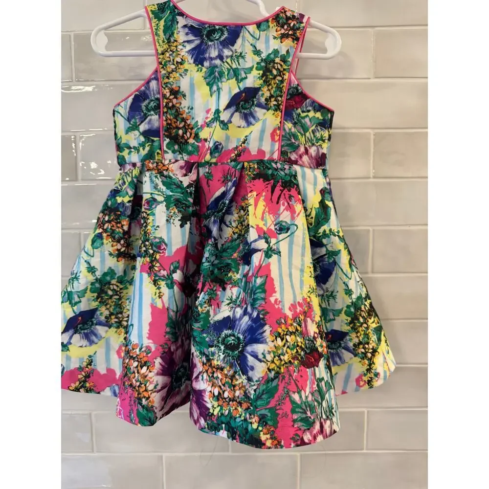 Baby Girl Peppa & Julie Special Occasion Multicolor Floral Dress 18 Months - Picture 5 of 6